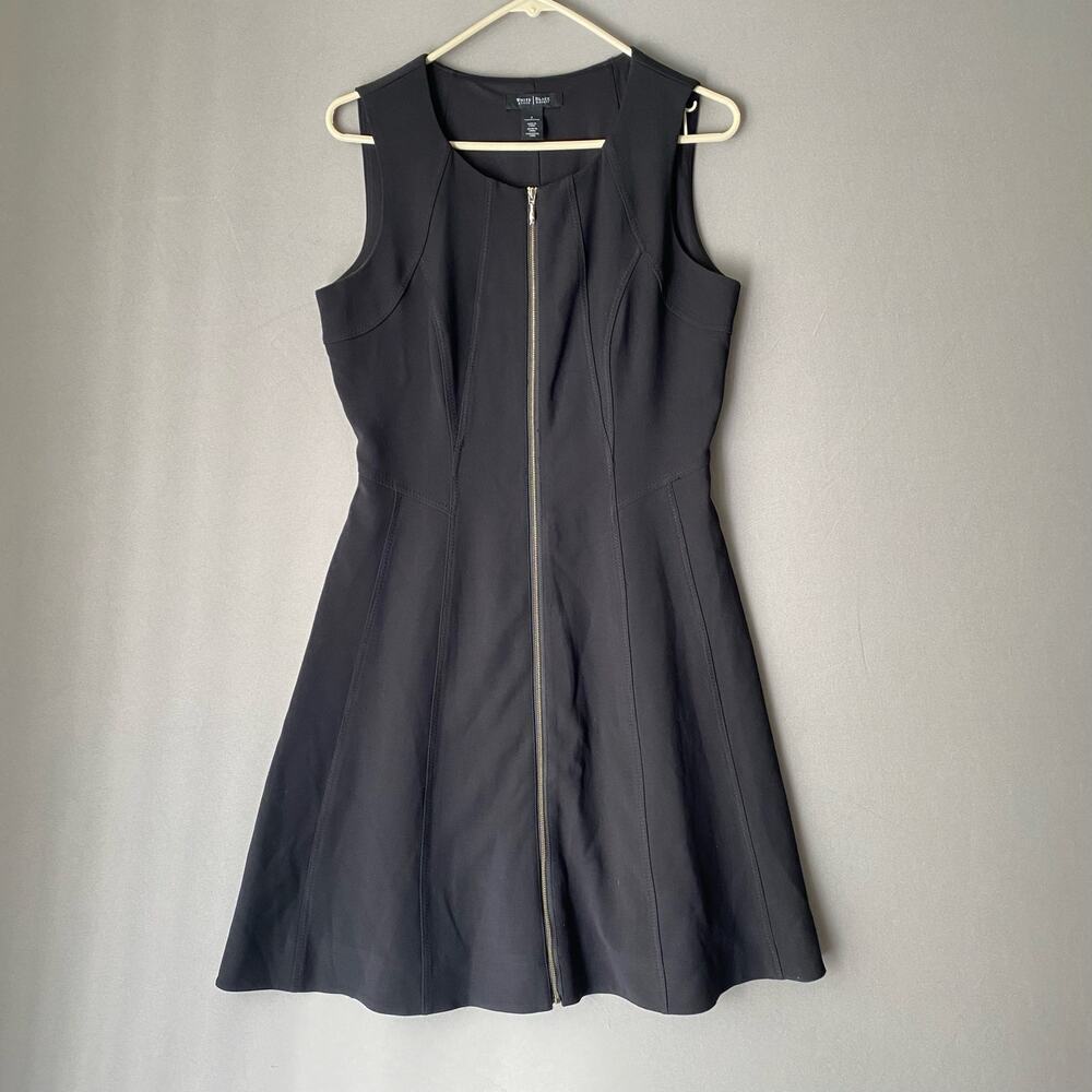 White House black market sz 6 zip‎ sheath flare dress